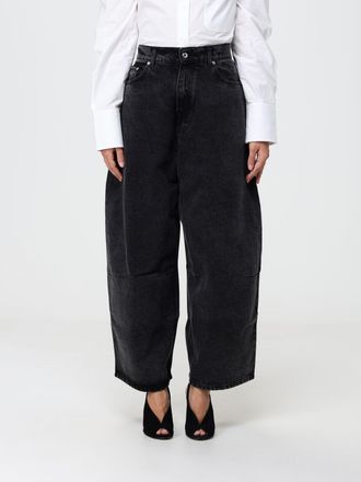 Paul Smith High-Waisted 5-Pocket Wide Leg Jeans in Black Cotton Denim