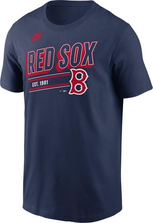 Nike Boston Red Sox Cooperstown Retro Nike Mens MLB T-Shirt in Blue | N19944BBRS-CUE