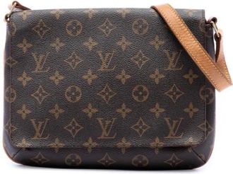 Louis Vuitton Pre-owned Musette Tango - Dames - Vintage Schoudertas - Bruin - ONE Size - Leer - Vintage