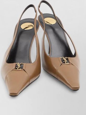 Saint Laurent babylone breteuil slingback logo heel pumps