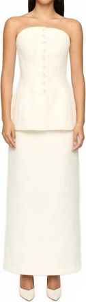 Clea Albedo Strapless Top In Vanilla