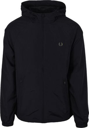 Fred Perry Mens Hooded Shell Jacket Black Cotton - Size Large