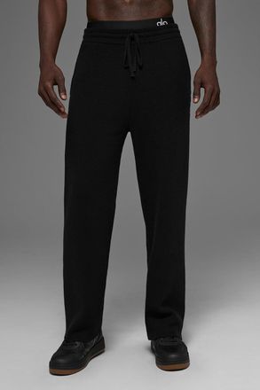 Alo | Scholar Straight Leg Sweatpant in Black, Size: Medium