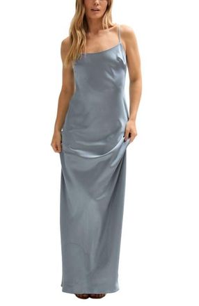 Lily And Lionel Roxy Spaghetti Strap Maxi Dress in Blue at Nordstrom, Size 12