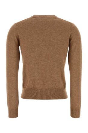 Isabel Marant Womens Camel Cotton Blend Lanta Sweater Camel-Light Grey Maglieria Camel/light
