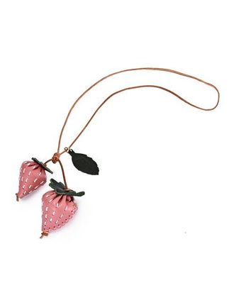 OLD TREND Strawberry Genuine Leather Artisan Charm in Blush at Nordstrom