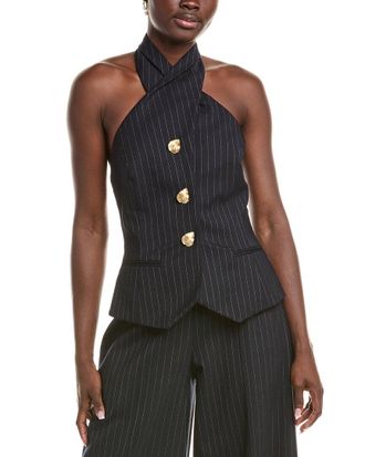 Oscar De La Renta Oscar De La Renta Woven Wool-Blend Blouse