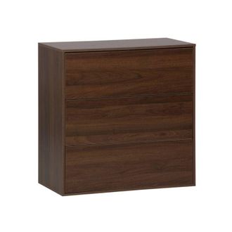 Sweeek Sweeek - Chest of drawers, 3 drawers, Walnut, 70x35x70 cm - Kompo