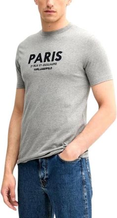 Karl Lagerfeld Tops > T-shirts - Heren - T-shirts - Grijs - L - Tops