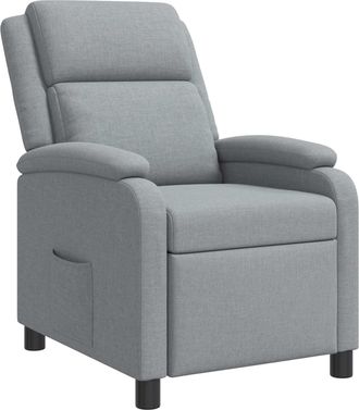 vidaXL Recliner Gris Claro Tela Vidaxl