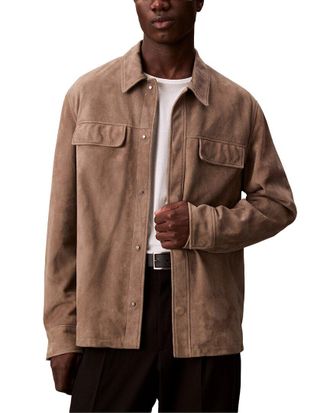 Calvin Klein Suede Shirt Jacket