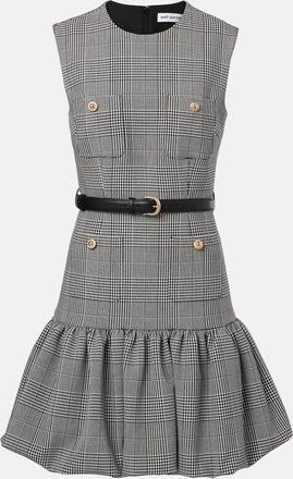 Self Portrait Abito corto in Principe di Galles con cintura