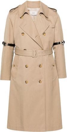 Coperni belt-detail trench coat - unisex - Cotton/Polyester - L - Neutrals