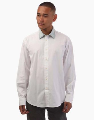 Diesel Mens Holls Regular Fit Shirt - White - Size: 42/Regular