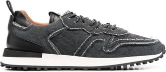 Buttero Schoenen, Heren, Zwart, 41 EU, Leer, Panelled Sneakers