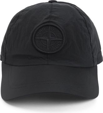 Stone Island Black Polyamide Baseball Hat-Uomo