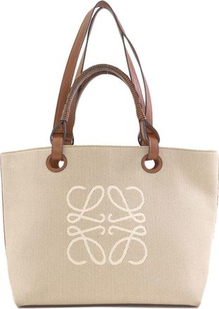 Loewe Beige Canvas Tote Bag (Pre-Owned)