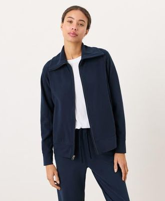 Pact Organic Cotton CloudKnit Zip Jacket in Navy Blue at Nordstrom, Size Xx-Large