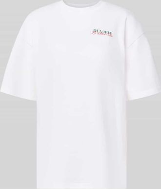 Review T-Shirt mit r&uuml;ckseitigem Motiv-Print in Weiss, Gr&ouml;&szlig;e XL