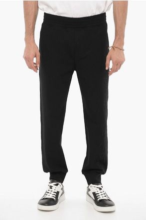 Neil Barrett Skinny Fit JUMBLED BOLTS joggingbroek met borduursels in zwart