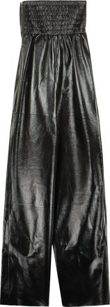 Bottega Veneta Womens Leather Jumpsuit Black Lamb Jumpsuits Dress