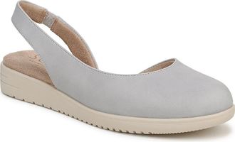 Naturalizer Idea Slingback Flat - Wide Width Available in Lunar Stone Grey Faux Leather at Nordstrom Rack, Size 8.5