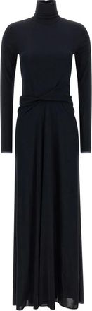 Fabiana Filippi Kleedjes, Dames, Blauw, 2Xs, Lange Jurk