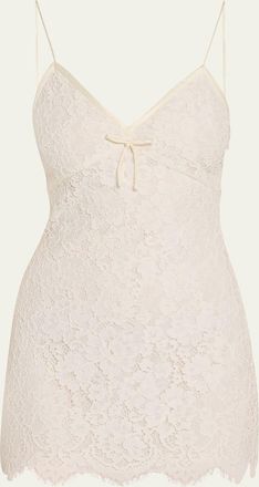 LoveShackFancy Petaline Lace Mini Dress