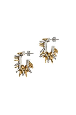 Paco Rabanne Silver/Gold Small Punk XL Link Earrings