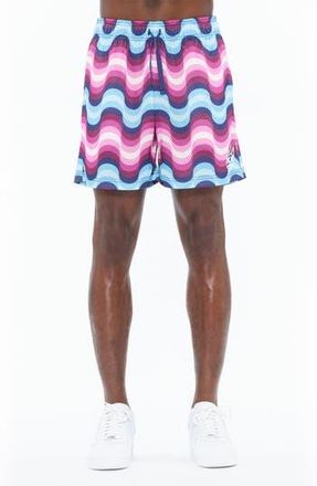 Cult of Individuality Zigzag Mesh Shorts in Blue Wave at Nordstrom Rack, Size Xxx-Large