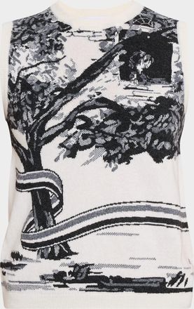 Thom Browne Hector Toile Cashmere Tank Top