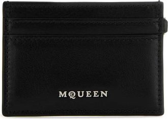 Alexander McQueen Leren Sling Kaarthouder - Dames - Portefeuilles - Zwart - ONE Size - Accessoires