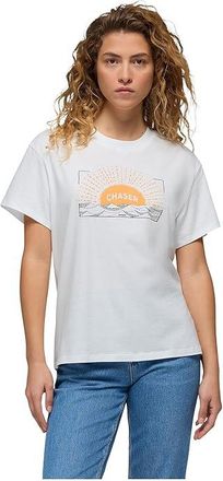 Prana Sun Chaser Journeyman Short Sleeve T-Shirts Womens Workout Soft White : LG (Womens 12-14), Cotton