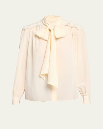Chlo&eacute; Organic Silk Crepe De Chine Blouse