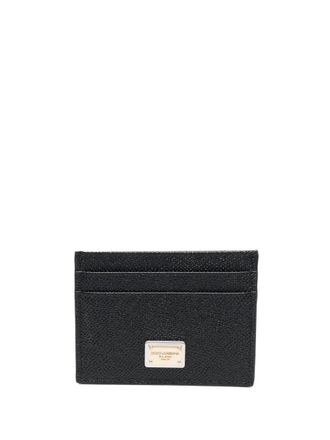 Dolce & Gabbana kaarthouder met logo versiering - Zwart