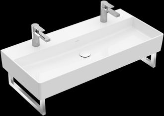 Villeroy & Boch Memento 2.0 Lavabo Mural, 2 Agujeros Para