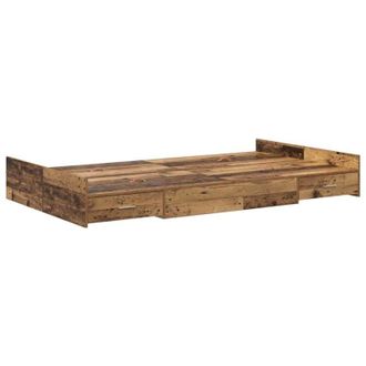 vidaXL Cama Con Almacenamiento Con Cabecera Madera Vieja 120 X 200 Cm Vidaxl
