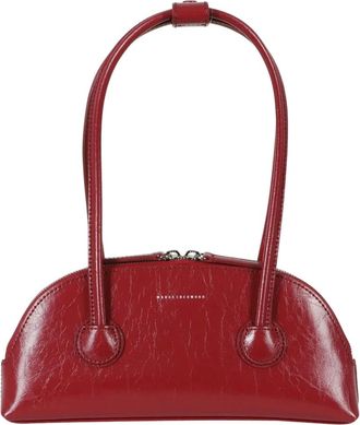 Marge Sherwood Borsa a spalla in pelle con stampa logo - - Bags - Donna - Rosso - ONE SIZE