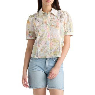 NVLT Embroidered Button-Up Shirt in Multi Floral at Nordstrom Rack, Size X-Small