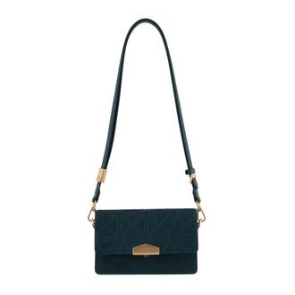 Pourchet Dames, Tassen, Blauw, Maat: ONE Size Leer
