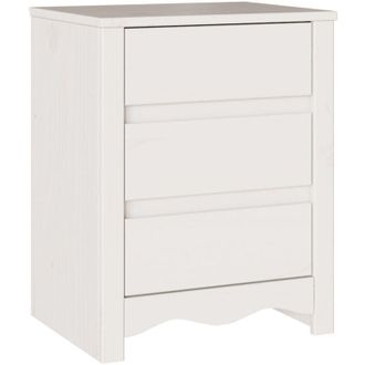 vidaXL Vidaxl - Armario De Noche Blanco 45 X 35 X 56 Cm Madera Maciza De Pino