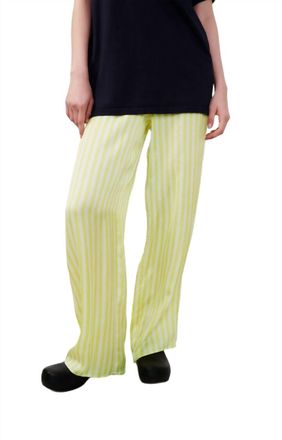 American Vintage Shanning Pant In Fluorescent Yellow Stripes