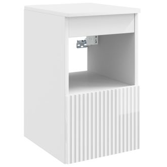 vidaXL Mueble De Cuarto De Ba&ntilde;o Blanco Brillante 30 X 44,5 X 50 Cm Vidaxl