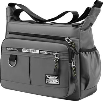 Generic Bag Men - Oxford Cloth Waterproof Sling Bag | Comfortable Multi-Layer Shoulder Organizer with Secure Zipper Closure Everyday Travel & Commuting for Ph