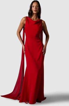 Coast Cowl Back Crepe Maxi Dress in Red at Nordstrom, Size 12