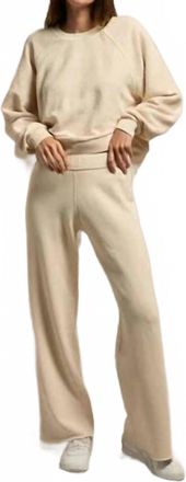 perfectwhitetee Marley Reverse Fleece Pant In Sugar