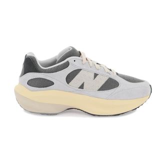 New Balance Sneakers, male, Gray, 10 1/2 UK, Mesh and suede Trainers with embroidered N