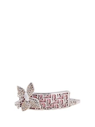 Dior Bracciale placcato palladio con cristalli e smalto Diorissimo Girly Logo ID 2000-2025 - Argento