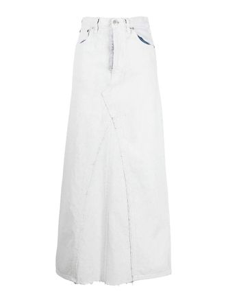 Maison Margiela Designer bright denim skirt single panel
