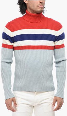 Gucci Wool and Cotton Turtleneck Ribbed Sweater size M